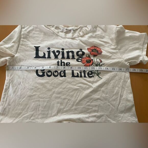 Living the good life cropped tee shirt - Picture 5 of 6